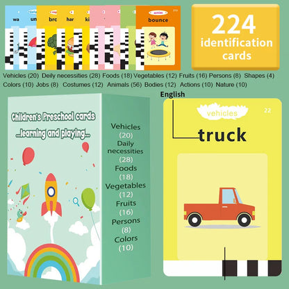 Little Dinosaur Learning Machine for Children, Talking Flash Card, English、Spanish、French Electronic Early Education Machine