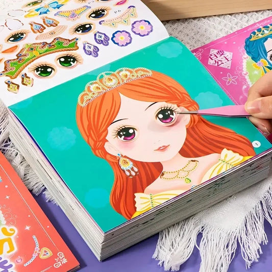10books Princess Sticker Book for Girls 3+ | DIY Dress-Up Activity, Creative Craft Gift & Party Favors | Chinese Edition