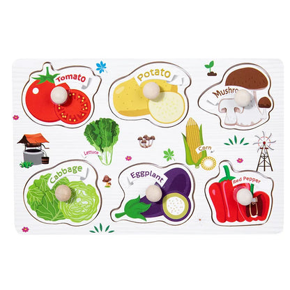 Montessori Wooden Learning Puzzle Board for Kids