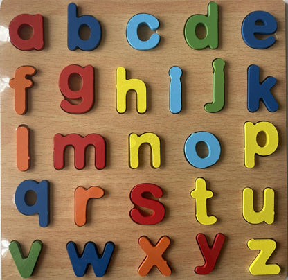 Montessori Wooden Alphabet & Number Puzzle Board for Kids