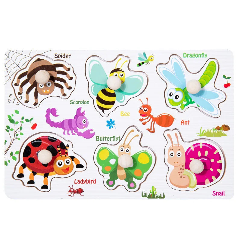 Montessori Wooden Learning Puzzle Board for Kids