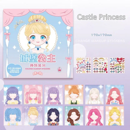 Cute Makeup Sticker Dress-Up Book for Girls