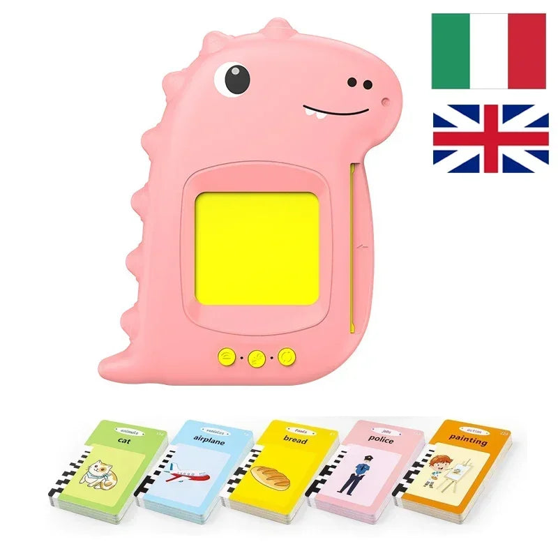Talking Flash Cards Reading Machine | 112 Cards 224 Contents Bilingual Learning Toy for Kids Ages 3–12