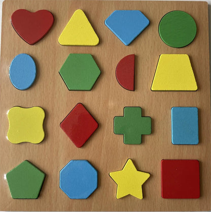 Montessori Wooden Alphabet & Number Puzzle Board for Kids