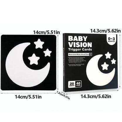 Early Education Toys For Baby Montessori Black White Flash Cards High Contrast Visual Stimulation Cards Baby Montessori Toys