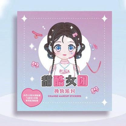 Cute Makeup Sticker Dress-Up Book for Girls