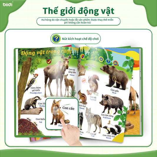Children's Educational Toy Bilingual English Vietnamese Talking Book Smart Plaything Interactive Storybook Learning Fun