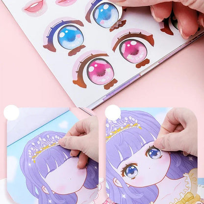 Cute Makeup Sticker Dress-Up Book for Girls