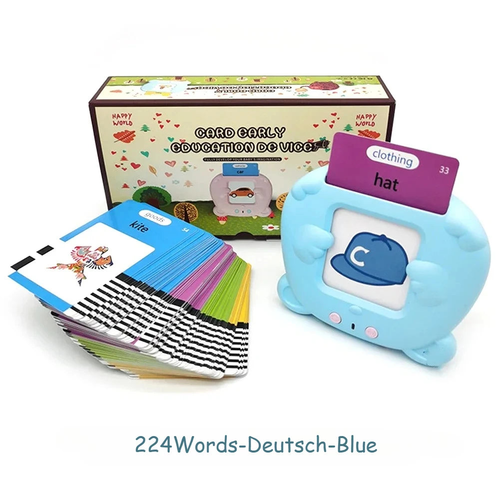 Children's Language Audiobook Learning Machine 112pcs Card Insert Card Children's Educational Toys German English Spanish Arabic