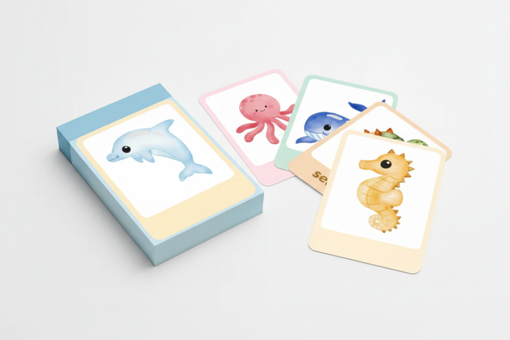 sea-animals-flash-cards-mockup - SMAZON 